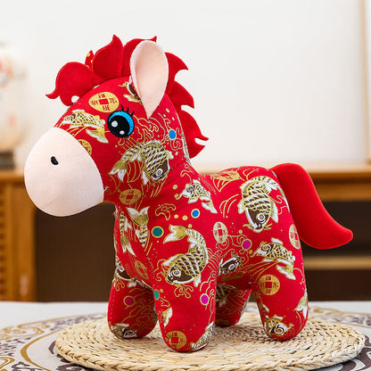 2026 Year of the Horse Plush Doll, 15/20cm Soft Stuffed Animal, Holiday Mascot for Family Home Decoration & New Year Supplies - Renee Lane Company