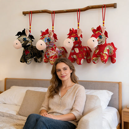 2026 Year of the Horse Plush Doll, 15/20cm Soft Stuffed Animal, Holiday Mascot for Family Home Decoration & New Year Supplies - Renee Lane Company