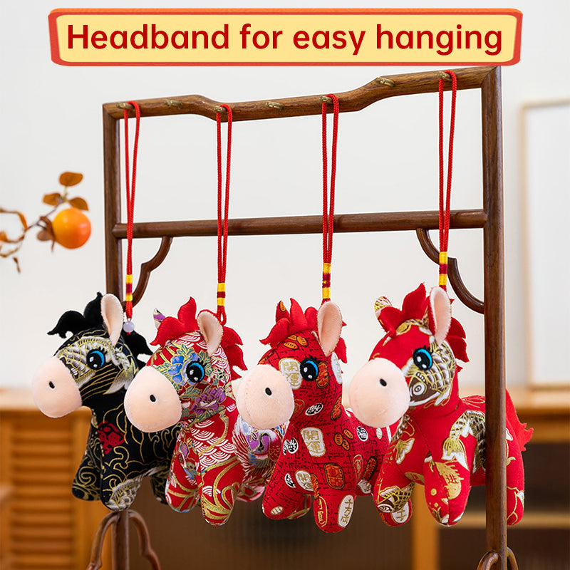 2026 Year of the Horse Plush Doll, 15/20cm Soft Stuffed Animal, Holiday Mascot for Family Home Decoration & New Year Supplies - Renee Lane Company