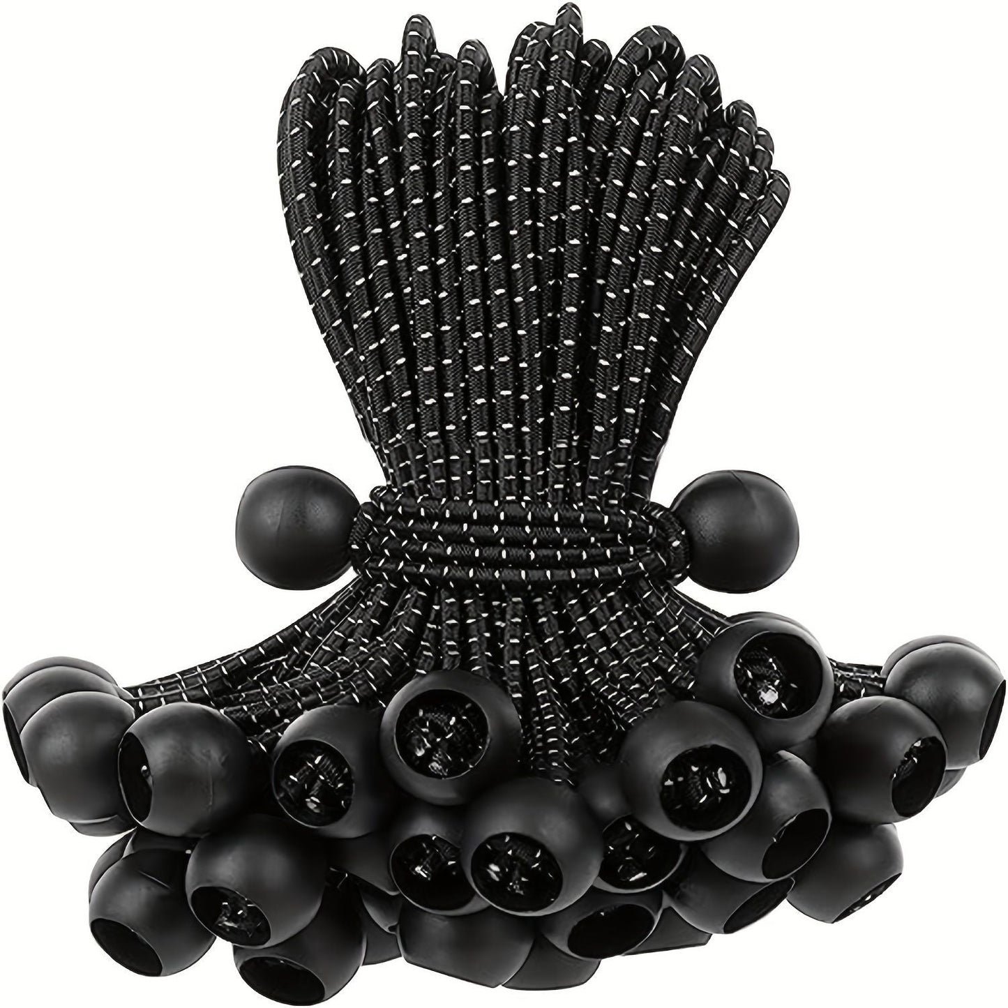 20pcs 6 Inch Bungee Cords, Bungee Balls, Bungee Cords With Balls, Elastic String Ties For Camping, Tents, Tarp, Canopy Shelter, Wall Pipe, Holding Wire And UV Resistant - Renee Lane Company