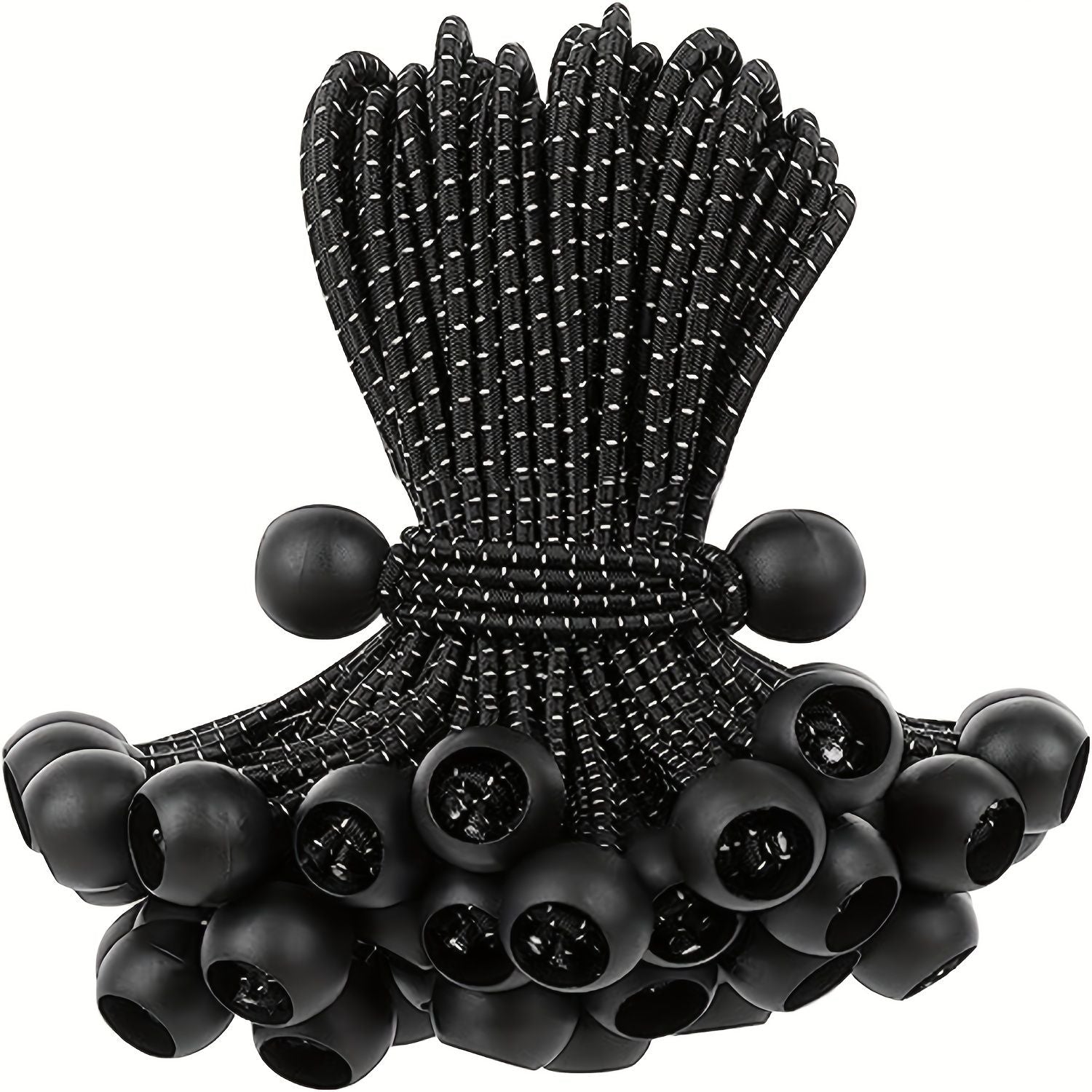 20pcs 6 Inch Bungee Cords, Bungee Balls, Bungee Cords With Balls, Elastic String Ties For Camping, Tents, Tarp, Canopy Shelter, Wall Pipe, Holding Wire And UV Resistant - Renee Lane Company