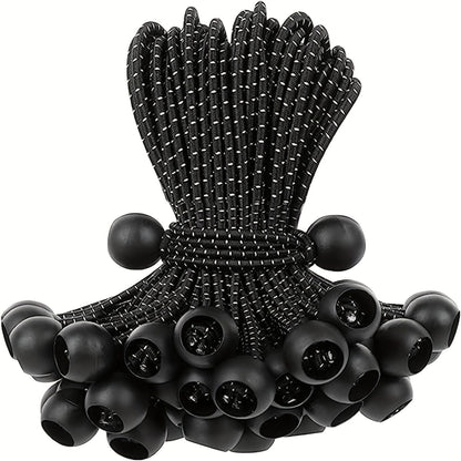 20pcs 6 Inch Bungee Cords, Bungee Balls, Bungee Cords With Balls, Elastic String Ties For Camping, Tents, Tarp, Canopy Shelter, Wall Pipe, Holding Wire And UV Resistant - Renee Lane Company