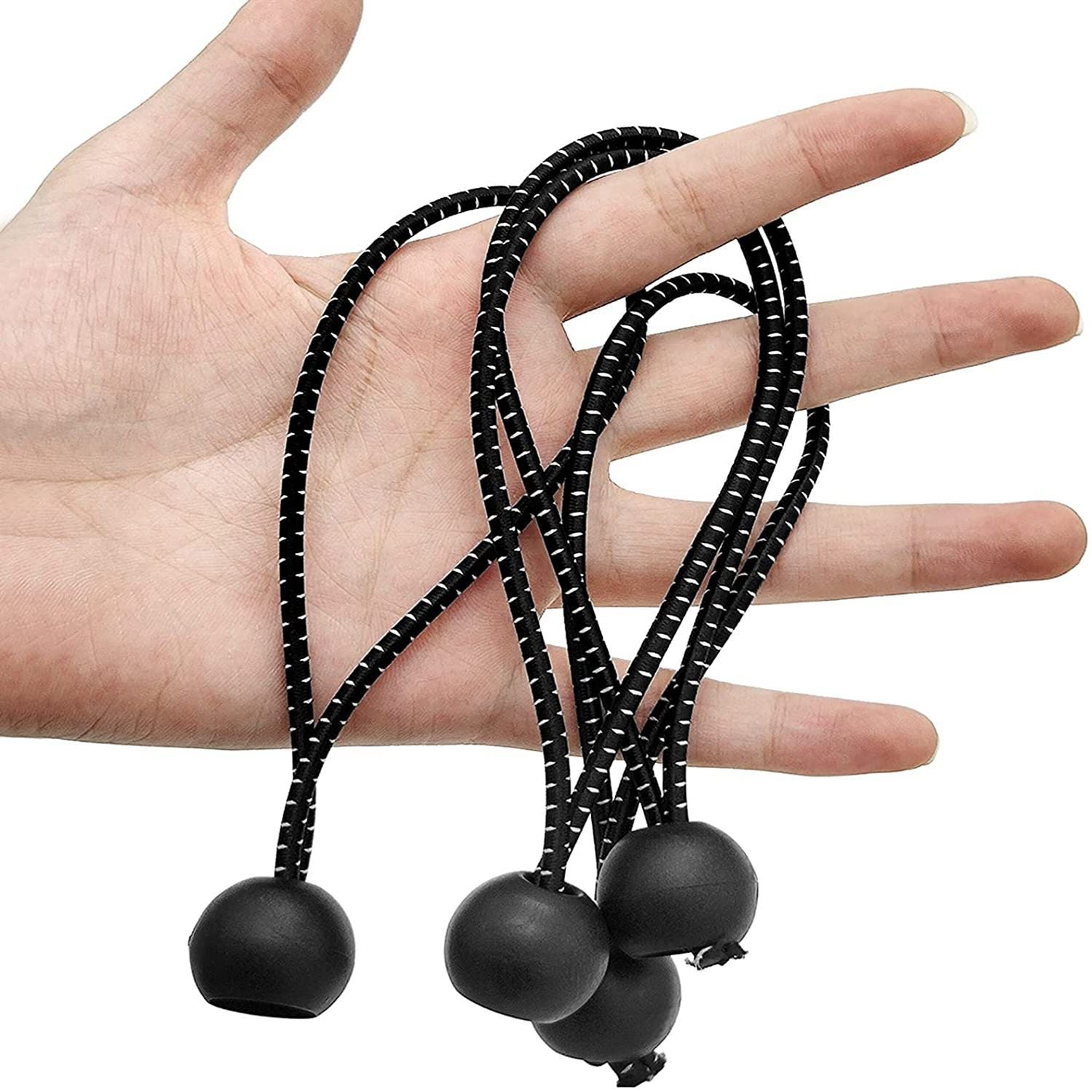 20pcs 6 Inch Bungee Cords, Bungee Balls, Bungee Cords With Balls, Elastic String Ties For Camping, Tents, Tarp, Canopy Shelter, Wall Pipe, Holding Wire And UV Resistant - Renee Lane Company