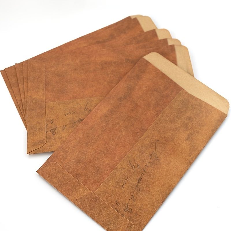 20pcs Retro Distressed Color Fire Paint Kraft Paper Envelope Postcard Storage Bag Paper Bag - Renee Lane Company