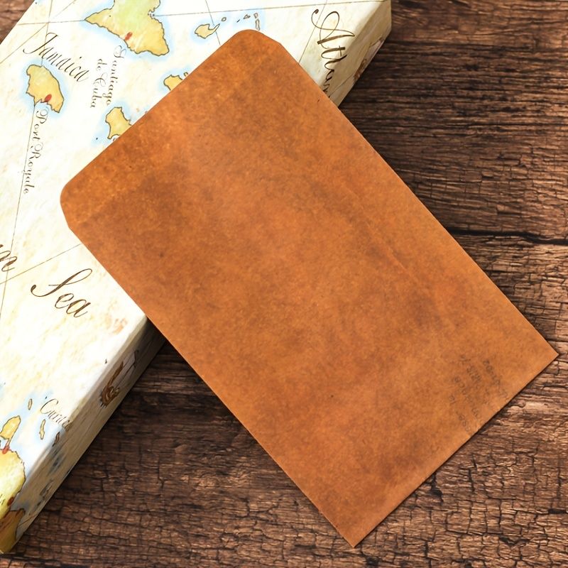 20pcs Retro Distressed Color Fire Paint Kraft Paper Envelope Postcard Storage Bag Paper Bag - Renee Lane Company