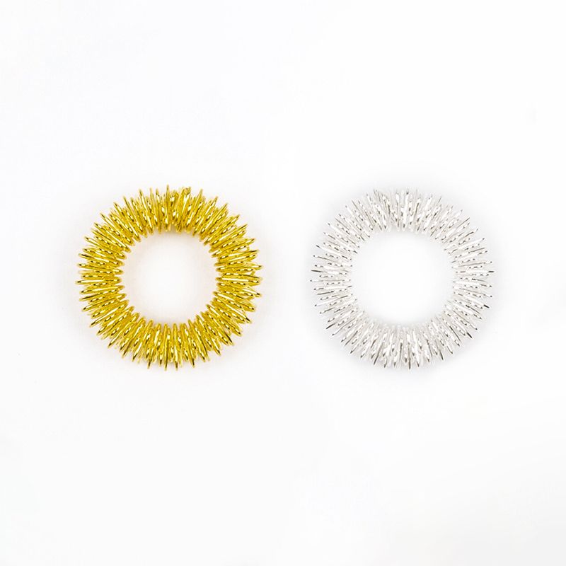 20pcs Spiky Sensory Finger Massage Ring Relax Finger Massager Decompression Multicolor Relieve Stress Spring Massage Rings - Renee Lane Company