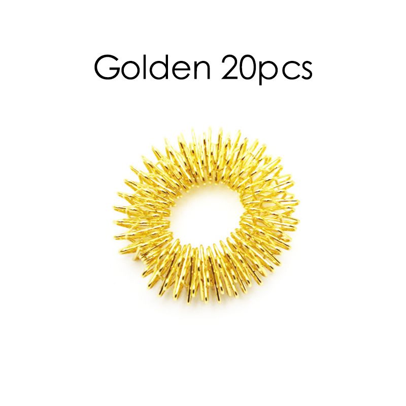 20pcs Spiky Sensory Finger Massage Ring Relax Finger Massager Decompression Multicolor Relieve Stress Spring Massage Rings - Renee Lane Company