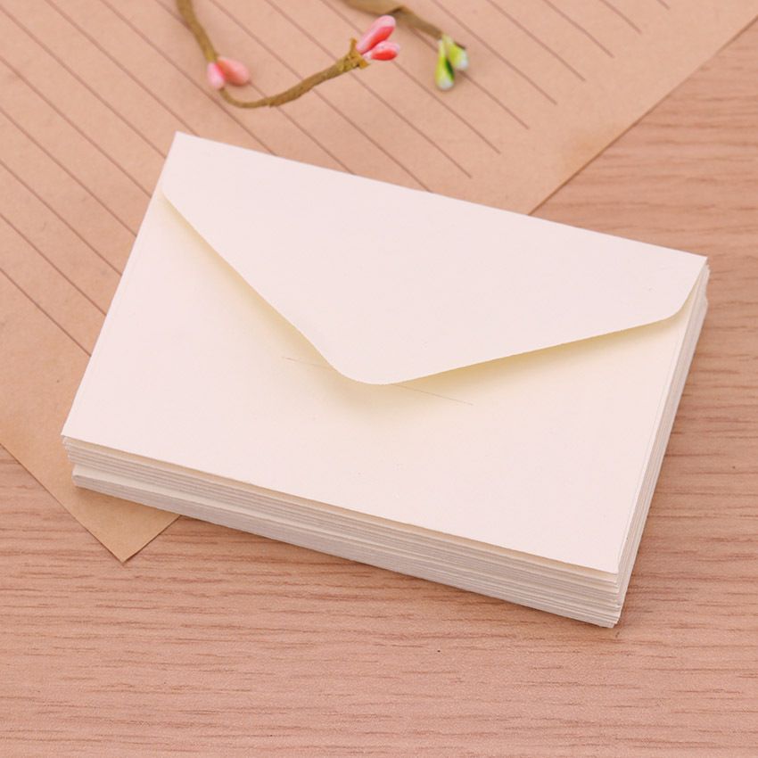 20pcs White & Black Kraft Mini Paper Window Envelopes - Perfect for Weddings & Invitations - Renee Lane Company