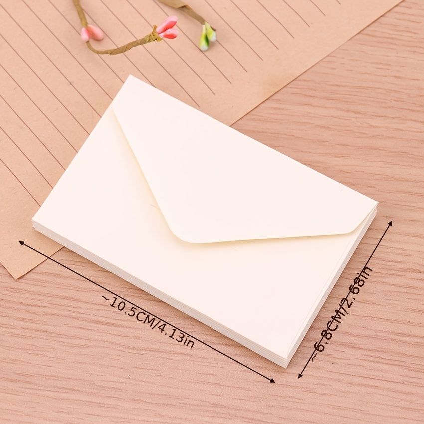 20pcs White & Black Kraft Mini Paper Window Envelopes - Perfect for Weddings & Invitations - Renee Lane Company