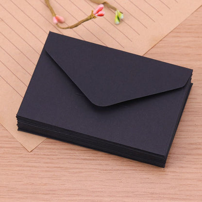 20pcs White & Black Kraft Mini Paper Window Envelopes - Perfect for Weddings & Invitations - Renee Lane Company