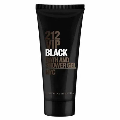 Men's bath and shower gel tube, black with bold front label
