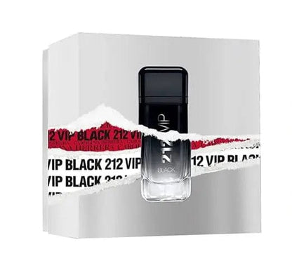 Men's fragrance set with Eau de Parfum bottle and travel spray, shown with box