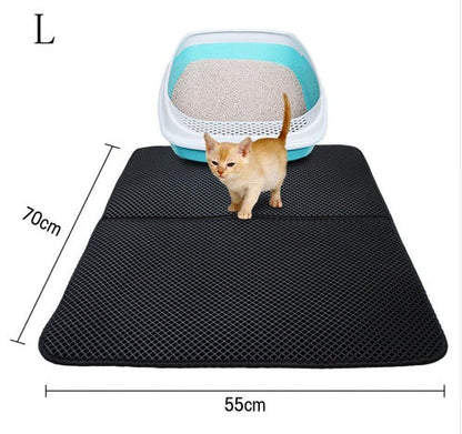 Double Layer Litter Cat Bed Pads Pet Cat Litter Mat Trapping Pets Litter Box Mat Pet Product Bed For Cats House Clean Mat - Renee Lane Company