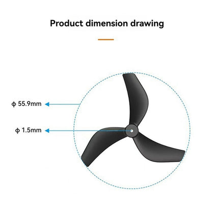 2218 Triple-Blade Propellers for Pavo20 Pro, 1.5mm Shaft Hole, CW+CCW Set, - Renee Lane Company