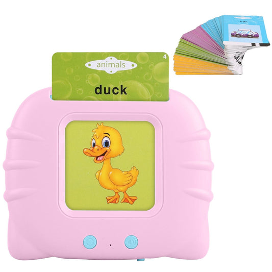 224 Words Kid Flash Talking Cards 112 Card Electronic Cognitive Audio Toddler Reading Machine Animal Shape Color Repeated Learning Cards English For Child - Renee Lane Company