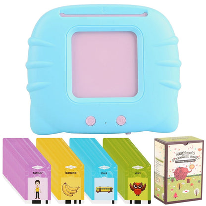 224 Words Kid Flash Talking Cards 112 Card Electronic Cognitive Audio Toddler Reading Machine Animal Shape Color Repeated Learning Cards English For Child - Renee Lane Company