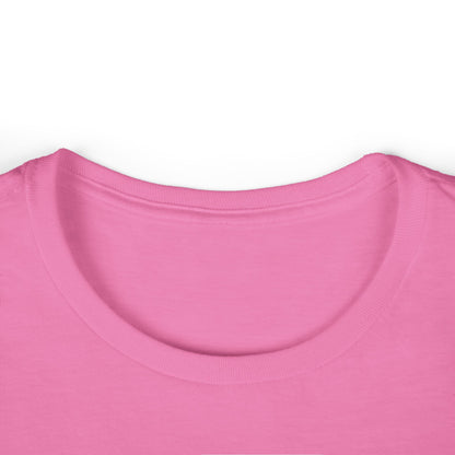 Pink crew-neck T-shirt neckline and upper chest