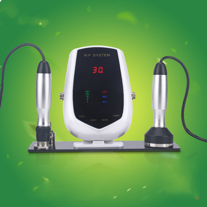 Electric wave beauty lifting device with two RF handles and red LED display
