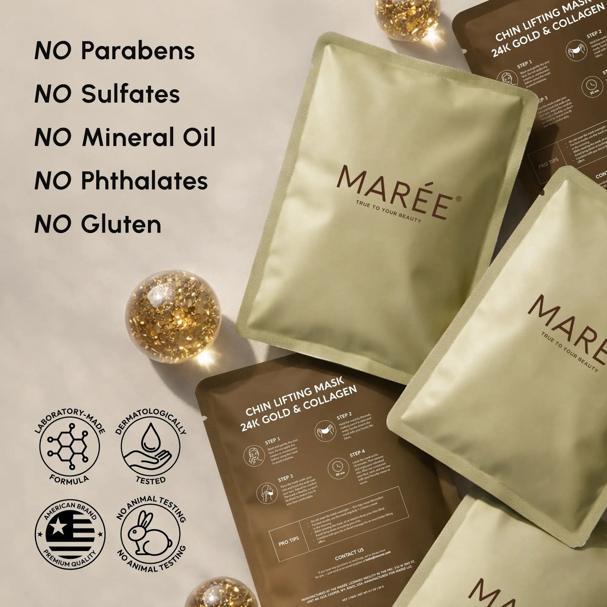 24K Gold Chin & Jawline Lifting Mask - Renee Lane Company