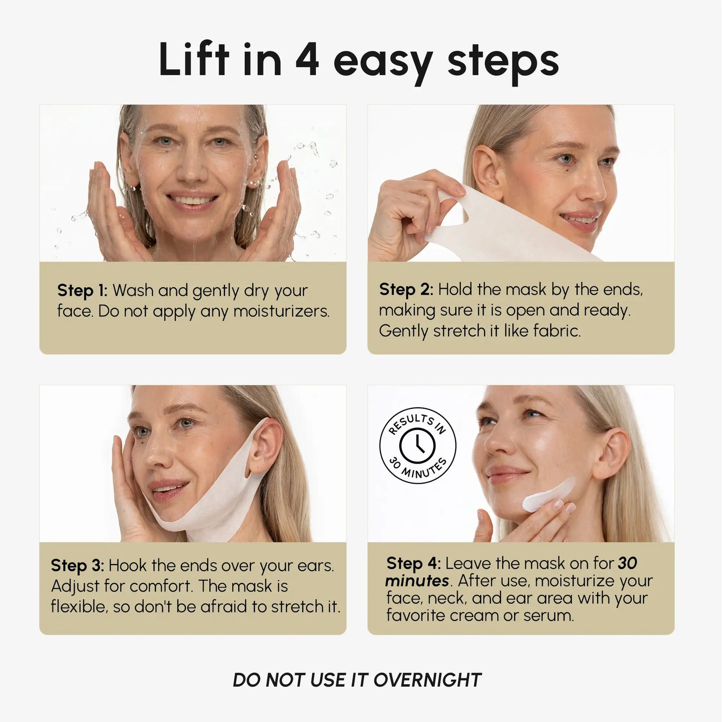 24K Gold Chin & Jawline Lifting Mask - Renee Lane Company