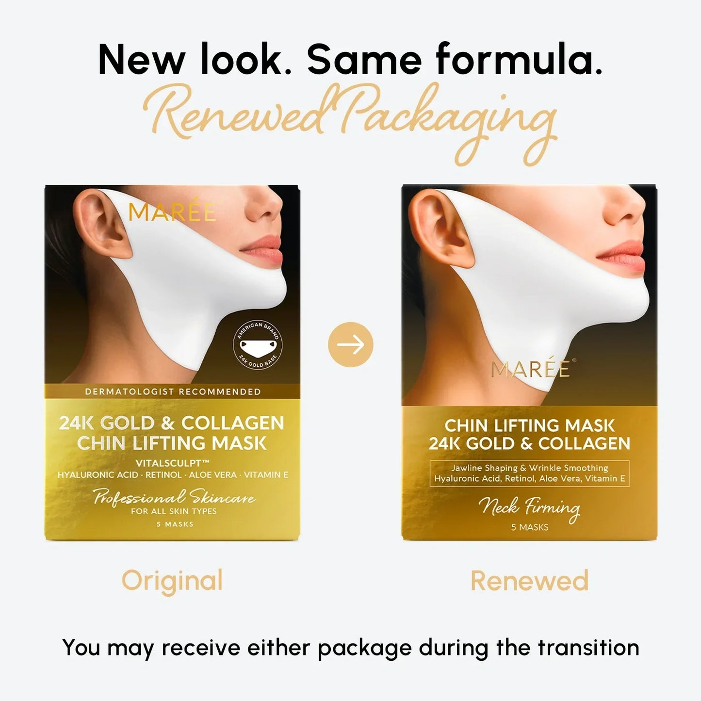 24K Gold Chin & Jawline Lifting Mask - Renee Lane Company