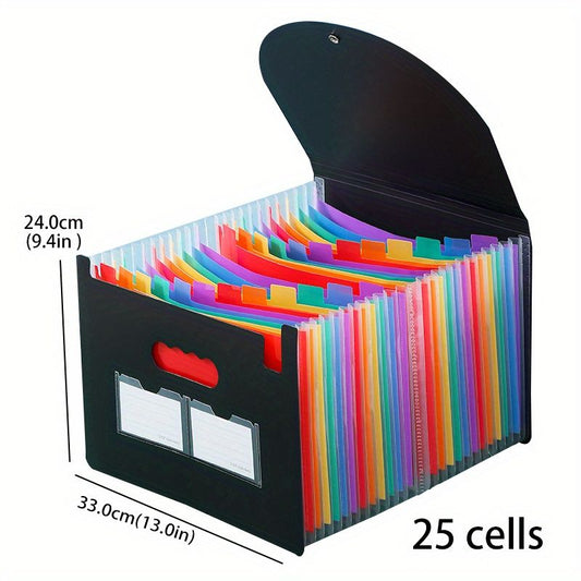 25-Grid Lanyard Flip A4 File Folder: Keep Your Documents Neatly Organized in Style! - Renee Lane Company