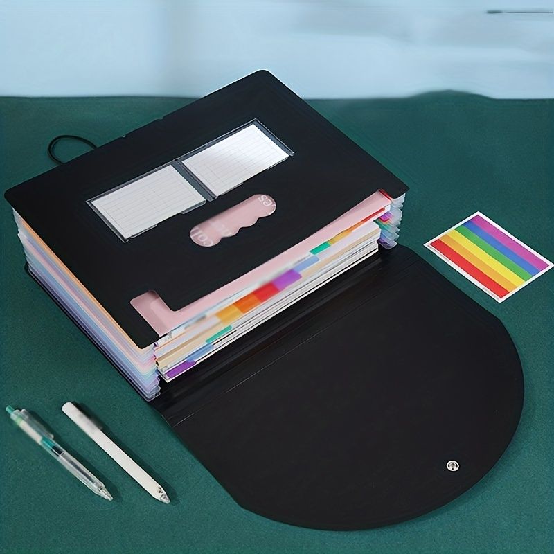 25-Grid Lanyard Flip A4 File Folder: Keep Your Documents Neatly Organized in Style! - Renee Lane Company
