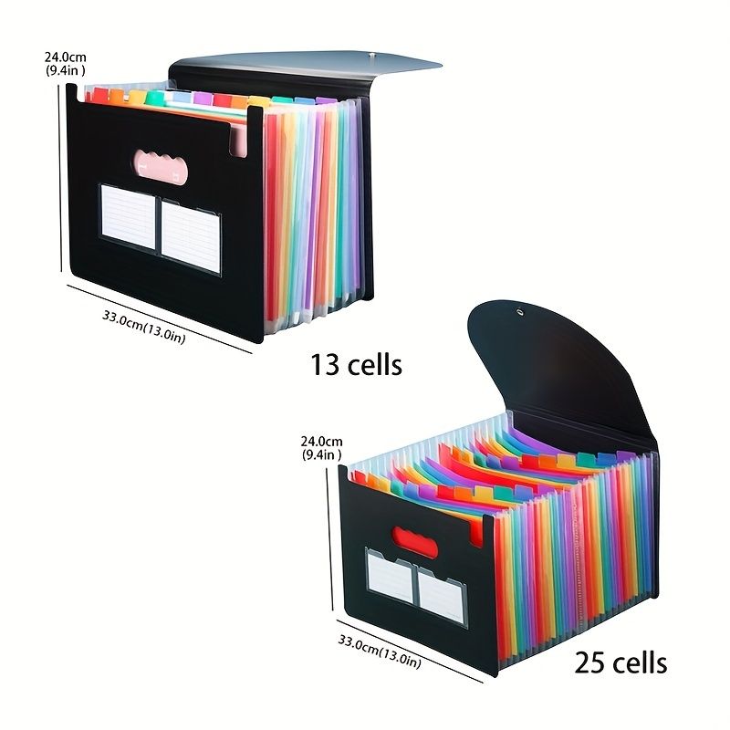 25-Grid Lanyard Flip A4 File Folder: Keep Your Documents Neatly Organized in Style! - Renee Lane Company