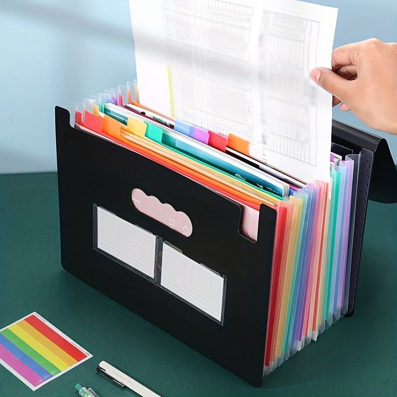 25-Grid Lanyard Flip A4 File Folder: Keep Your Documents Neatly Organized in Style! - Renee Lane Company