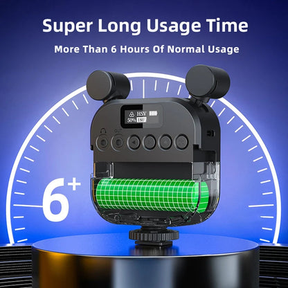 2500K-9000K Microphone LED Fill Light LED Mini Video Vlog Full-Color RGB Mic Light For Smartphone SLR Camera V03 - Renee Lane Company