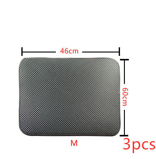 Double Layer Litter Cat Bed Pads Pet Cat Litter Mat Trapping Pets Litter Box Mat Pet Product Bed For Cats House Clean Mat - Renee Lane Company