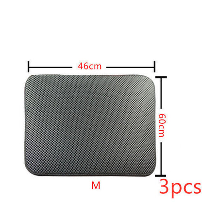 Double Layer Litter Cat Bed Pads Pet Cat Litter Mat Trapping Pets Litter Box Mat Pet Product Bed For Cats House Clean Mat - Renee Lane Company