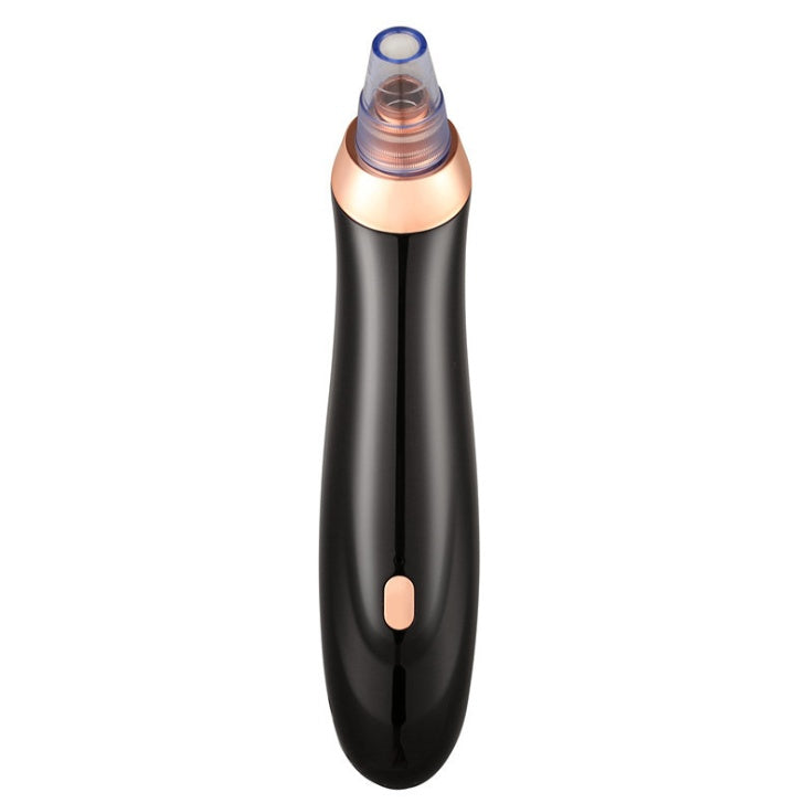 Black electric pore cleaner vacuum tool with transparent suction head
