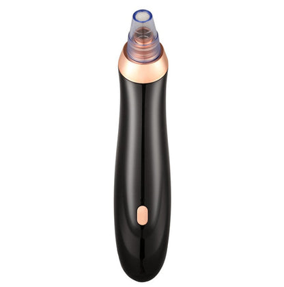 Black electric pore cleaner vacuum tool with transparent suction head