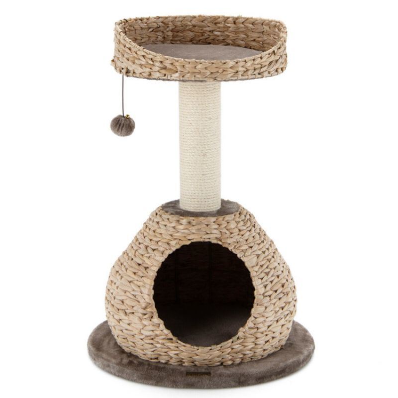 28 Inches Hand-Made Cat Tree Tower with Jump Platform - Renee Lane Company