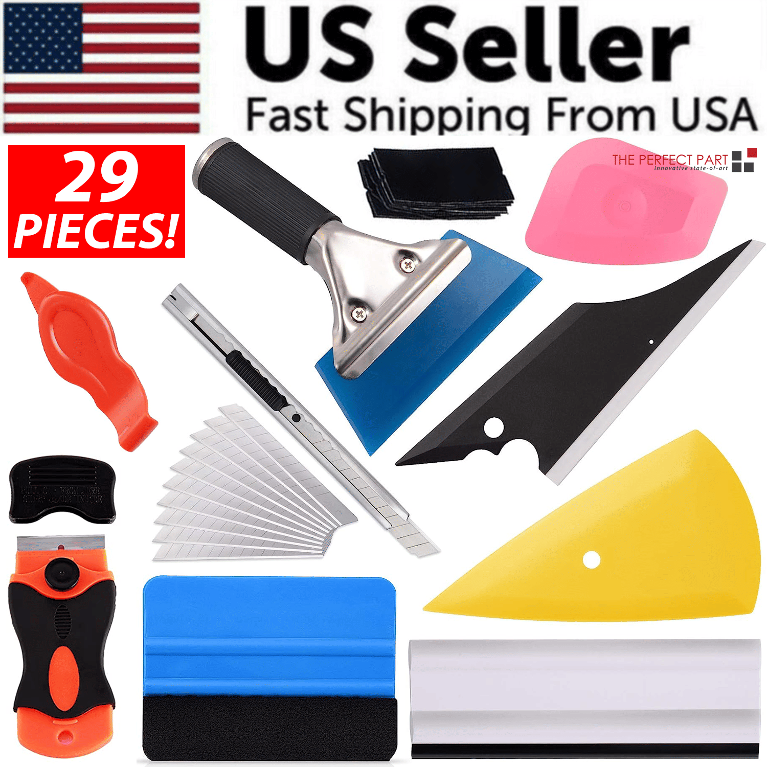 29 PCS Window Tint Tools Kit Car Auto Film Tinting Scraper Squeegee Installation - Renee Lane Company