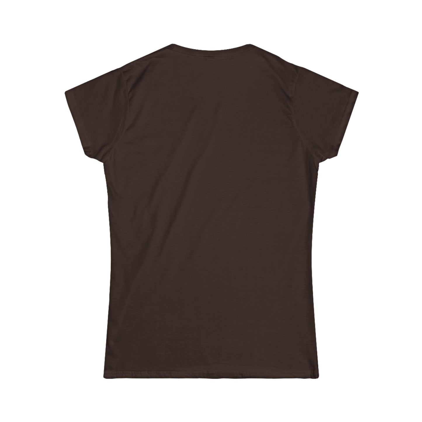 Dark brown short-sleeve crewneck T-shirt, front view