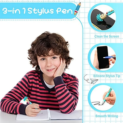 2PCS/5PCS Mop Pen Screen Cleaning Pen With Motivational Quotes 3 In 1 Stylus Dusting Pen For Kids And Unisex Ink Rollerball Pen School Office Motivational Stylus,Line Point 0.1cm/0.03in, Black Refill - Renee Lane Company