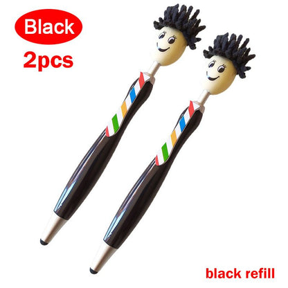 2PCS/5PCS Mop Pen Screen Cleaning Pen With Motivational Quotes 3 In 1 Stylus Dusting Pen For Kids And Unisex Ink Rollerball Pen School Office Motivational Stylus,Line Point 0.1cm/0.03in, Black Refill - Renee Lane Company