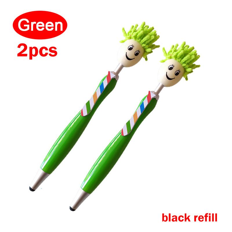 2PCS/5PCS Mop Pen Screen Cleaning Pen With Motivational Quotes 3 In 1 Stylus Dusting Pen For Kids And Unisex Ink Rollerball Pen School Office Motivational Stylus,Line Point 0.1cm/0.03in, Black Refill - Renee Lane Company