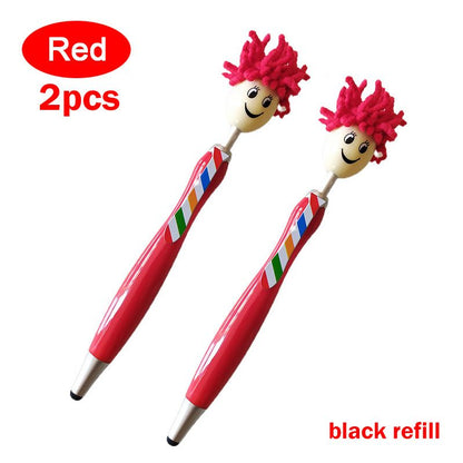 2PCS/5PCS Mop Pen Screen Cleaning Pen With Motivational Quotes 3 In 1 Stylus Dusting Pen For Kids And Unisex Ink Rollerball Pen School Office Motivational Stylus,Line Point 0.1cm/0.03in, Black Refill - Renee Lane Company