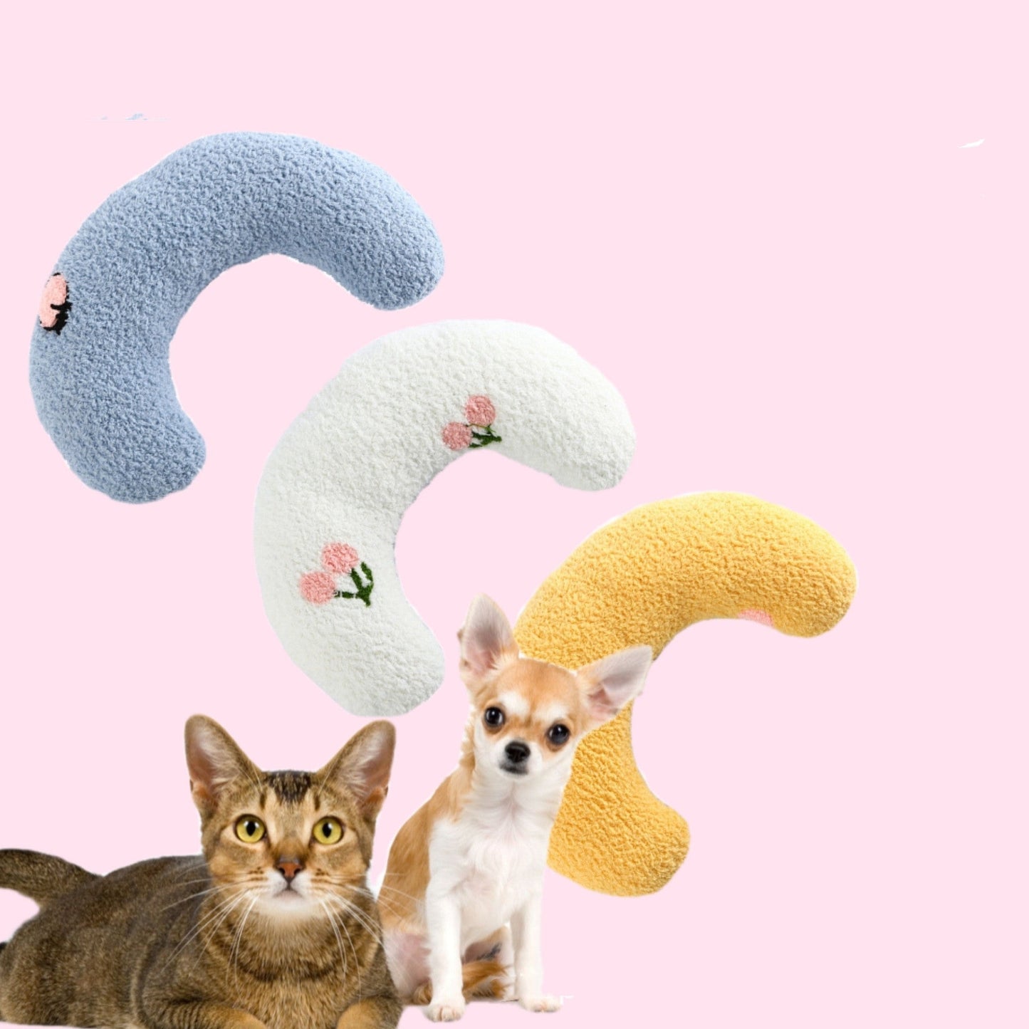 Little Pillow For Cats Fashion Neck Protector Deep Sleep Puppy U-Shaped Pillow Pets Pillow Kitten Headrest Dog Sleeping Pillow Pet Products - Renee Lane Company