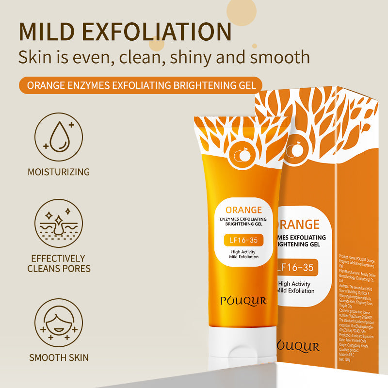 POUQUR Orange Enzymes Exfoliating Brightening Gel Boxed