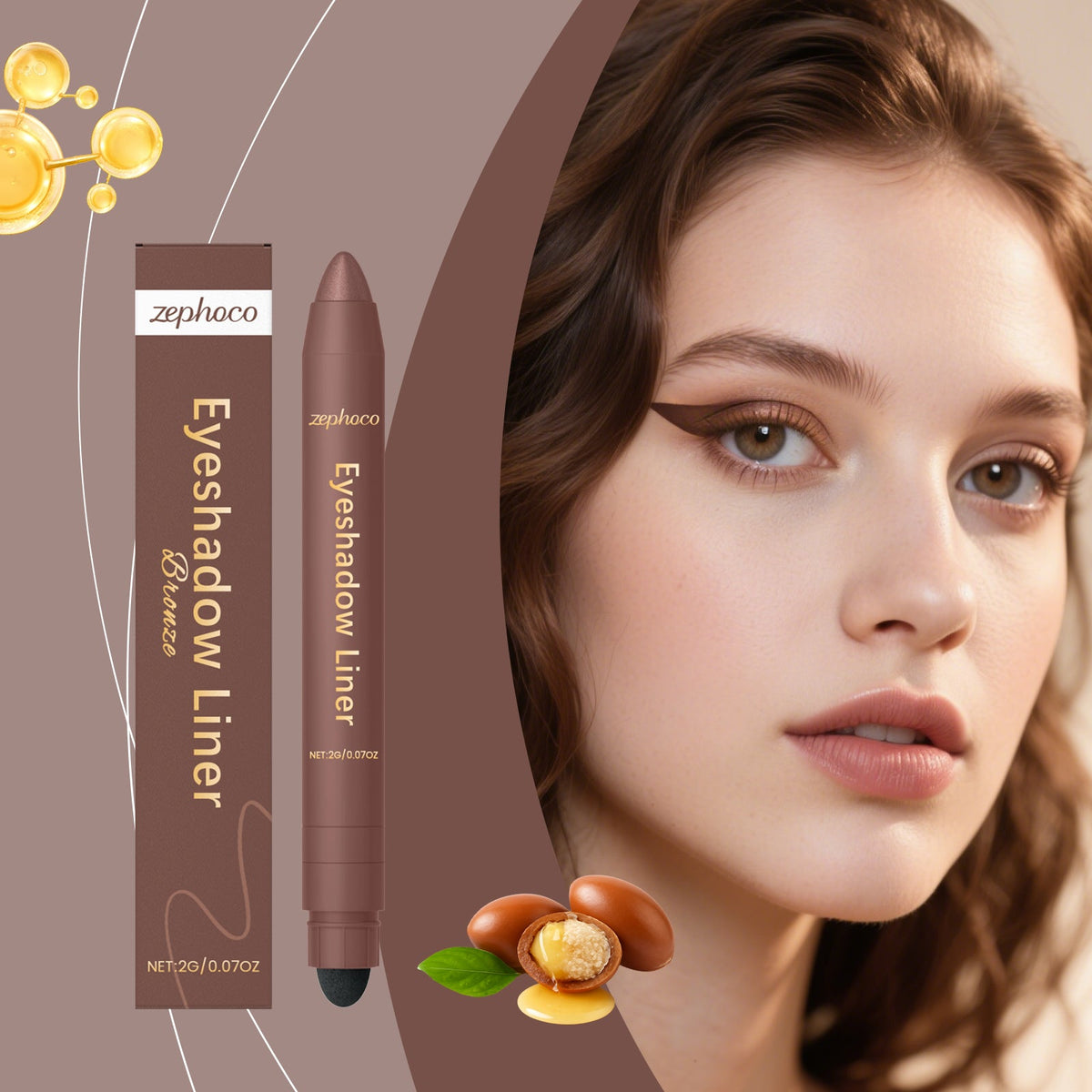 2-in-1 Eyeliner Pen Bronze