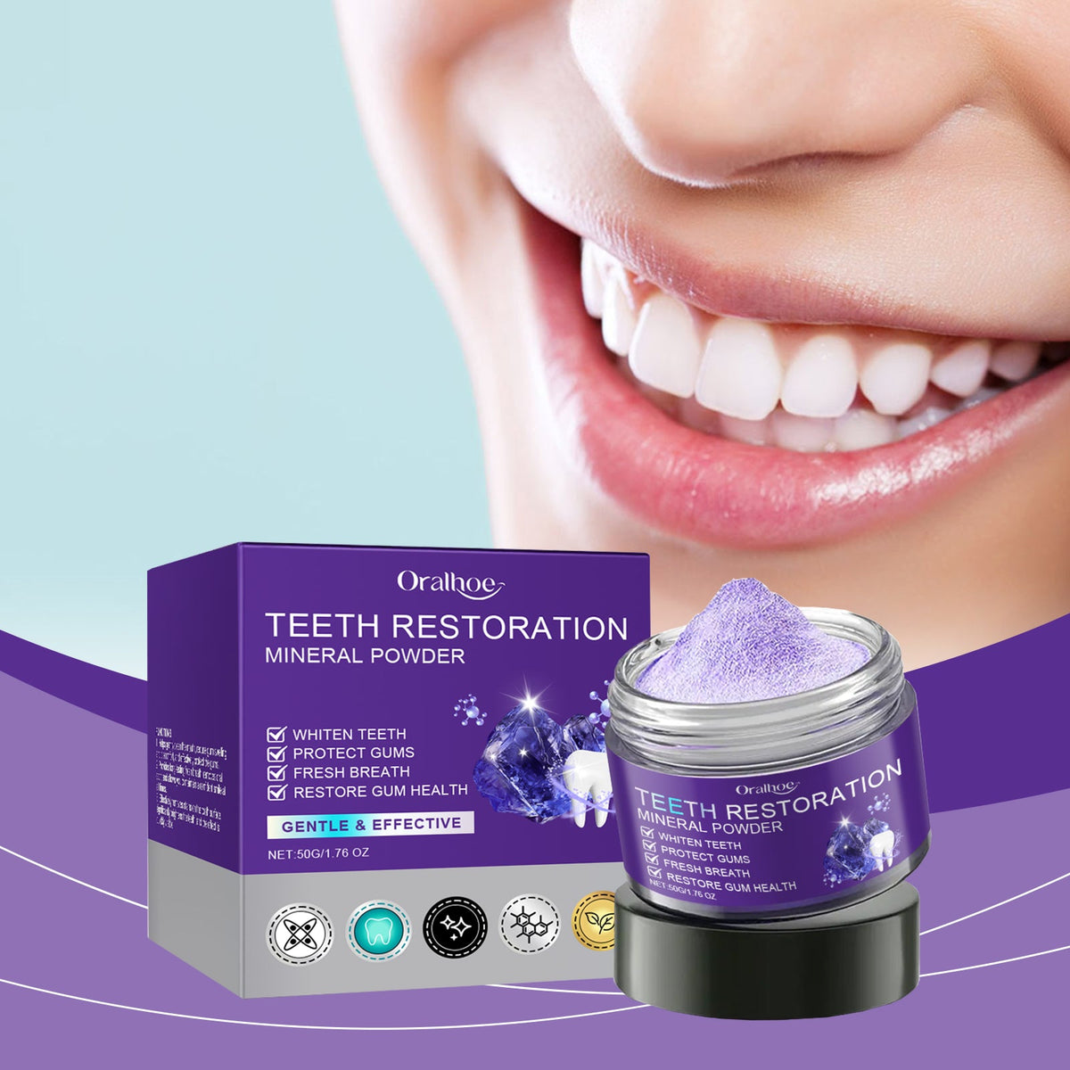 Purple Whitening Tooth Powder 50g