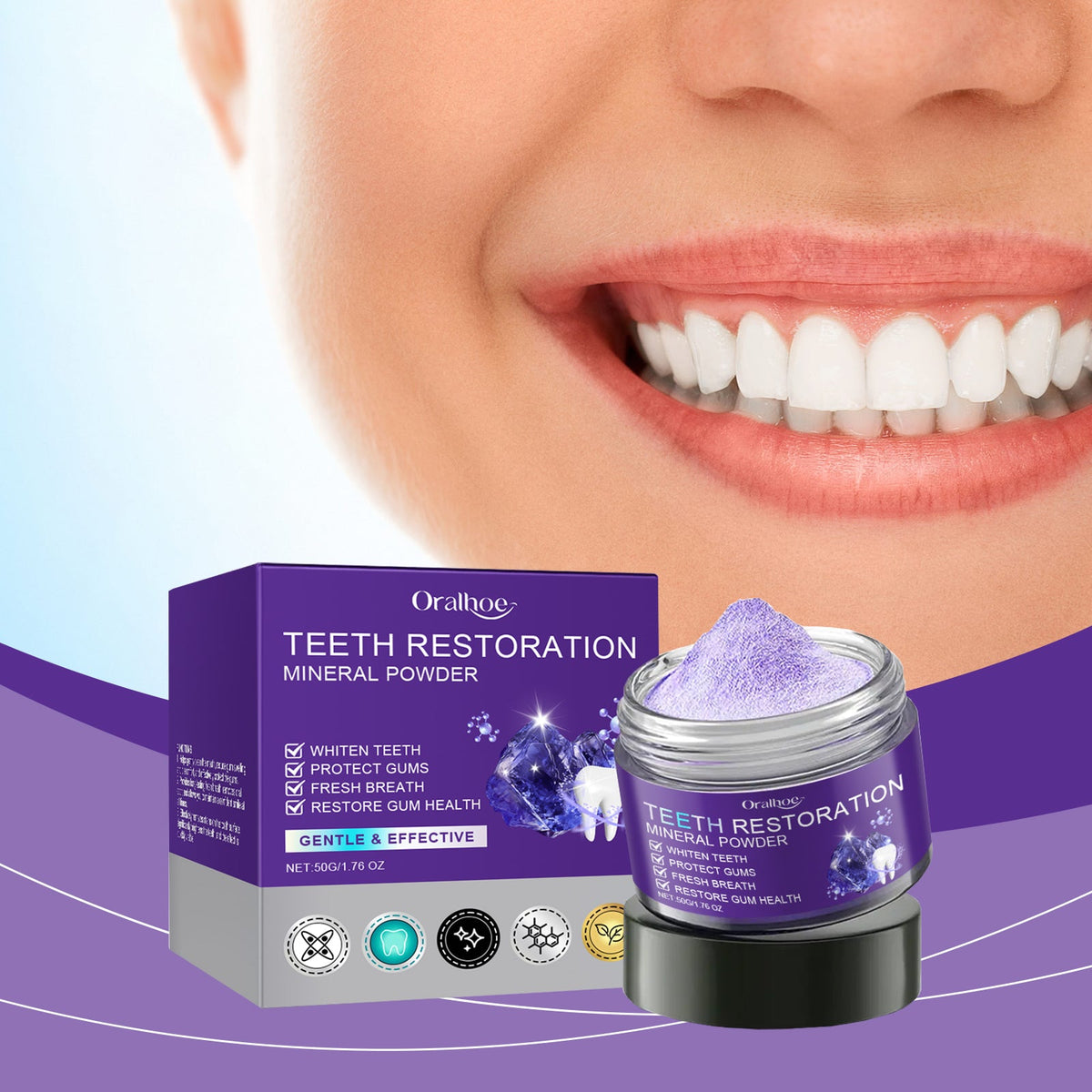 Purple Whitening Tooth Powder 50g