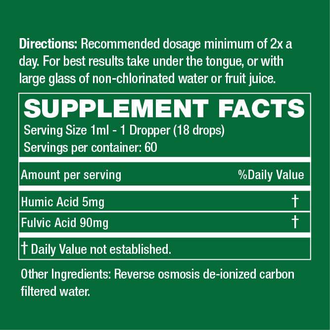2oz Daily Minerals Fulvic Humic Concentrate - Renee Lane Company