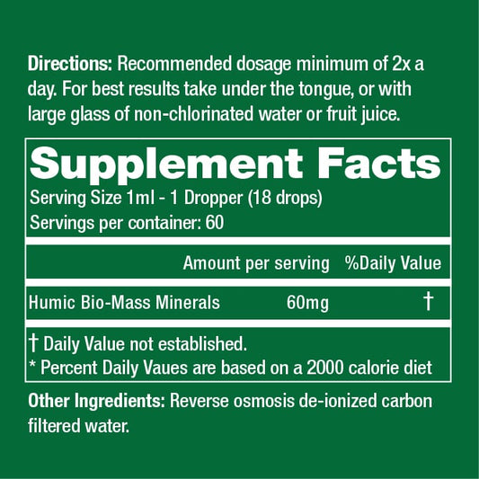 2oz Detox 100% Humic Minerals Concentrate - Renee Lane Company