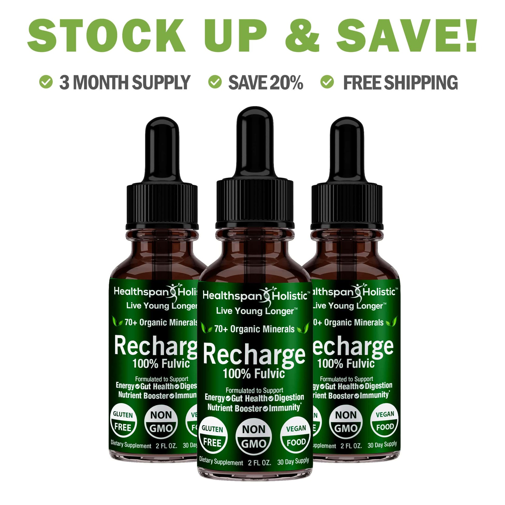 2oz Recharge 100% Fulvic Minerals Concentrate - Renee Lane Company