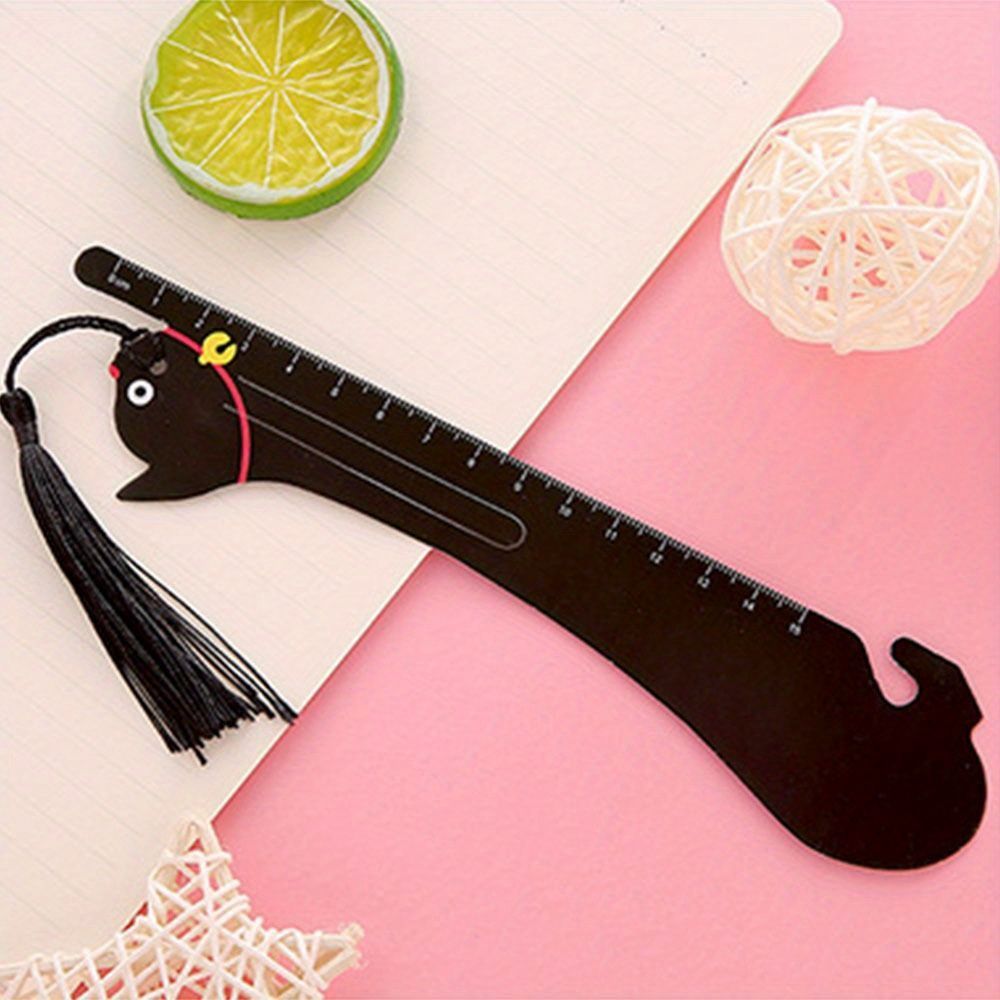 2pcs Cartoon Pet Straight Ruler Bookmarks 5.91inch Scale Ruler Learn Kawaii Stationery Office School Supplies - Renee Lane Company